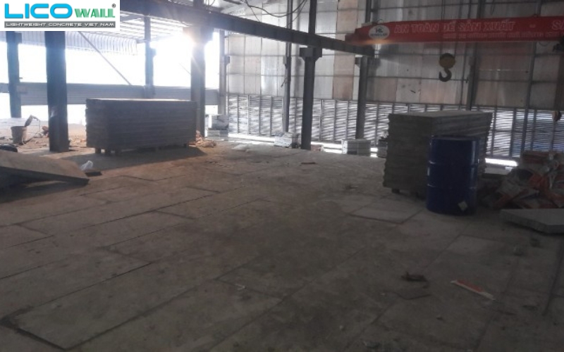 Dự án sàn 1000m2 tại Bắc Quang, Hà Giang sử dụng tấm bê tông nhẹ LICO WALL