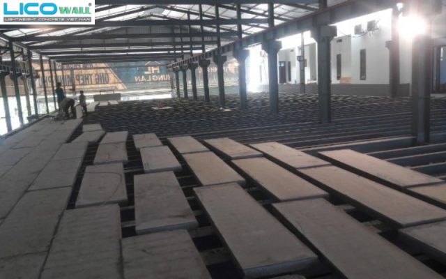 Dự án sàn 1000m2 tại Bắc Quang, Hà Giang sử dụng tấm bê tông nhẹ LICO WALL
