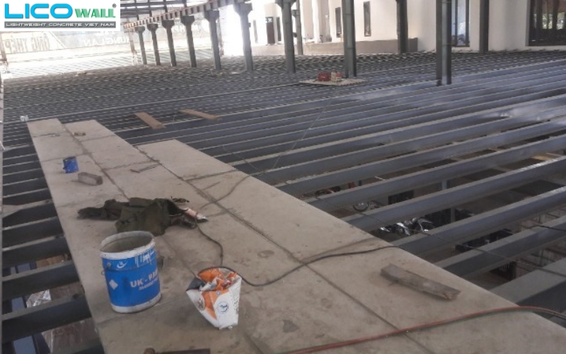 Dự án sàn 1000m2 tại Bắc Quang, Hà Giang sử dụng tấm bê tông nhẹ LICO WALL