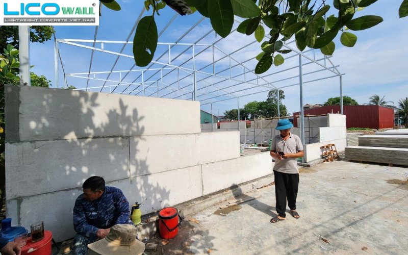 Dãy trọ 16 phòng tại Gia Lộc, Hải Dương sử dụng tấm bê tông nhẹ EPS