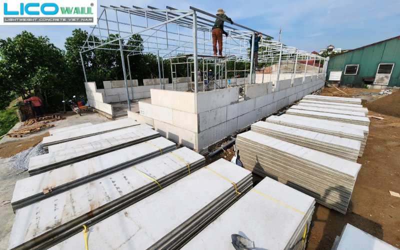 Dãy trọ 16 phòng tại Gia Lộc, Hải Dương sử dụng tấm bê tông nhẹ EPS