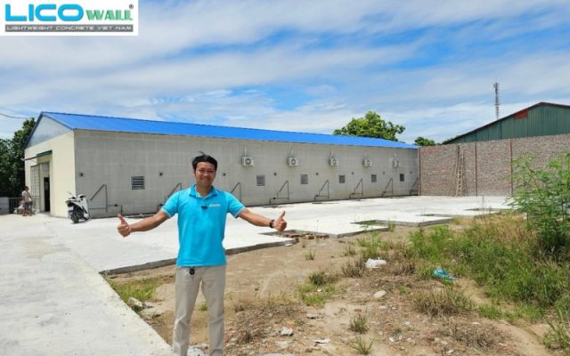 Dãy trọ 16 phòng tại Gia Lộc, Hải Dương sử dụng tấm bê tông nhẹ EPS