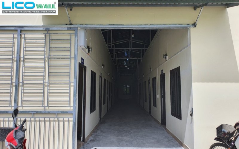 Dãy trọ 16 phòng tại Gia Lộc, Hải Dương sử dụng tấm bê tông nhẹ EPS
