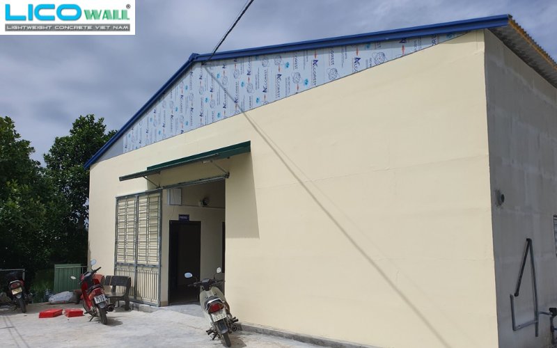 Dãy trọ 16 phòng tại Gia Lộc, Hải Dương sử dụng tấm bê tông nhẹ EPS