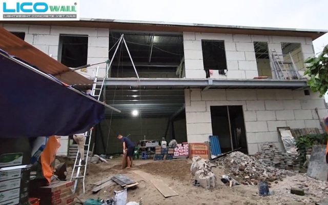 Siêu phẩm nhà ở 265m2 sàn siêu to lắp ghép tấm bê tông siêu nhẹ EPS tại TP Bắc Giang