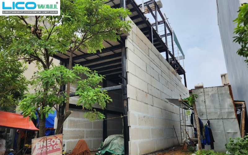 Tấm bê tông nhẹ EPS xây dựng nhà anh Long 4 tầng, TP Việt Trì, Phú Thọ