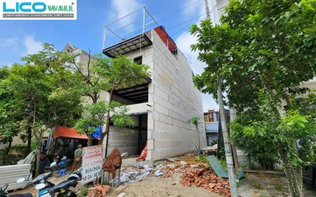 Tấm bê tông nhẹ EPS xây dựng nhà anh Long 4 tầng, TP Việt Trì, Phú Thọ