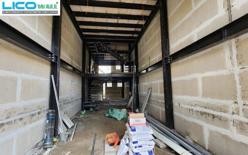 Tấm bê tông nhẹ EPS xây dựng nhà anh Long 4 tầng, TP Việt Trì, Phú Thọ