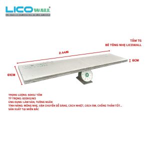Tấm Bê Tông Nhẹ LICO WALL T6