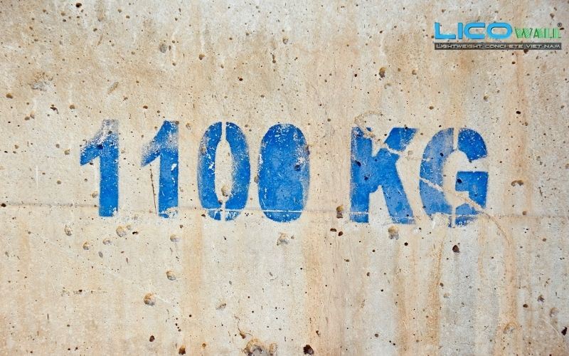 Khối lượng bê tông được in trên mặt bê tông