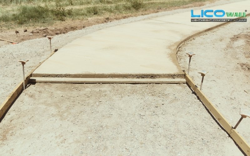 Mặt đường được xây dựng bởi vật liệu bê tông dẻo