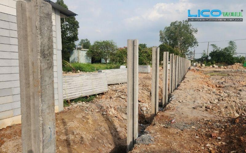 ảnh bê tông nhẹ EPS trước khi lắp ráp vào rào chắn