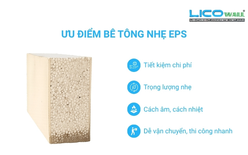 Ưu điểm bê tông nhẹ EPS