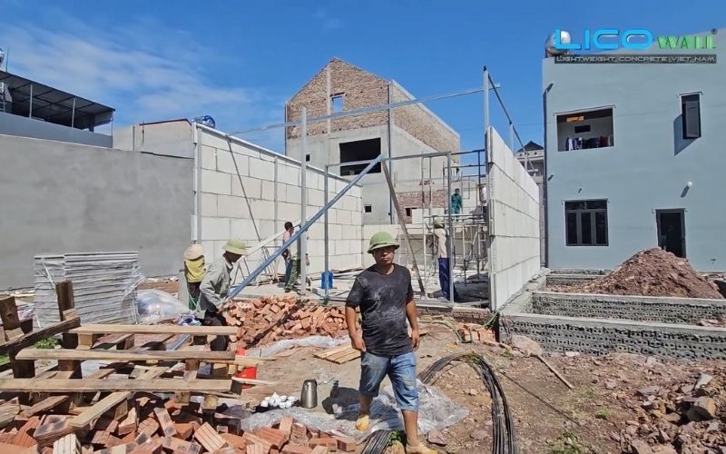 Điều kiện thời tiết khi thi công bê tông xốp