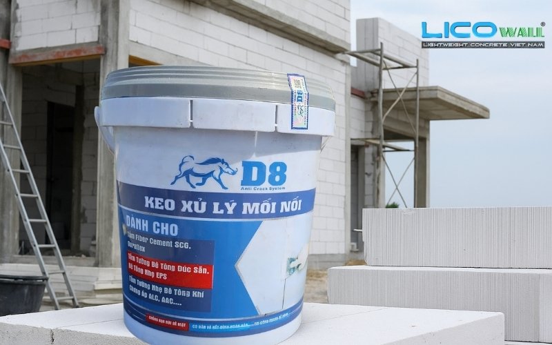 Keo mối nối D8 - sản phẩm được cấp kèm khi mua bê tông nhẹ EPS LICO WALL