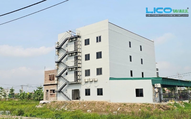 Bê tông xốp EPS của LICO WALL được ứng dụng xây khu trọ, bệnh viện, trường học,...