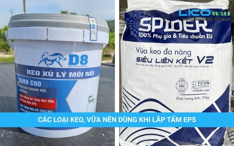 Các loại keo, vữa chuyên dụng cần thiết khi xây dựng bằng bê tông nhẹ EPS