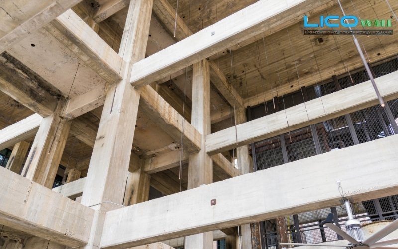 Công trình càng lớn, cần càng nhiều các cột bê tông dầm để chịu lực