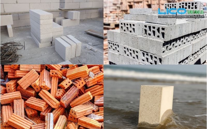 So sánh gạch bê tông khí chưng áp với các loại gạch khác