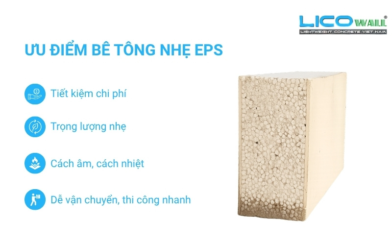 Các ưu điểm vượt trội của bê tông nhẹ EPS