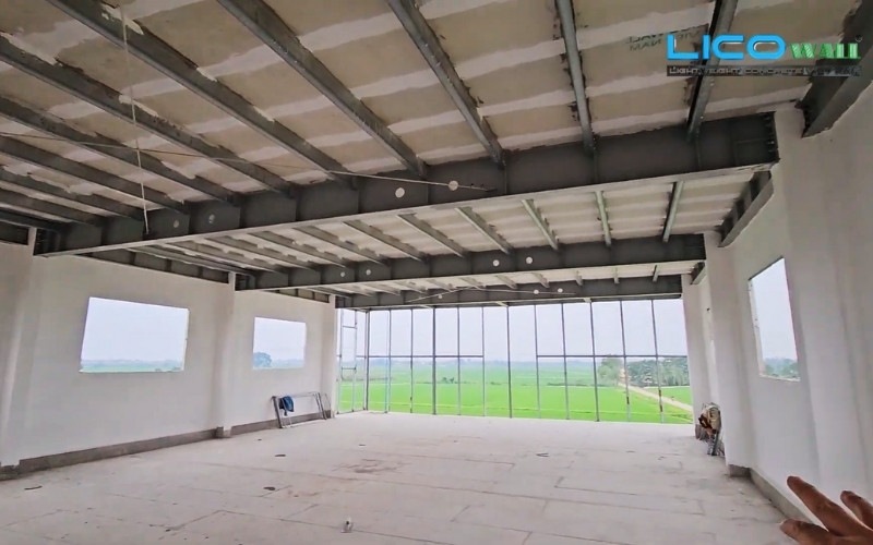 Khả năng chịu tải tấm bê tông nhẹ nhà LICO WALL đã tiến bộ vượt bậc, có thể đáp ứng trong công trình làm sàn, nền, trần, tường,...