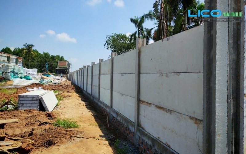 Bê tông nhẹ EPS được ứng dụng nhiều trong việc xây dựng rào, bờ tường,...