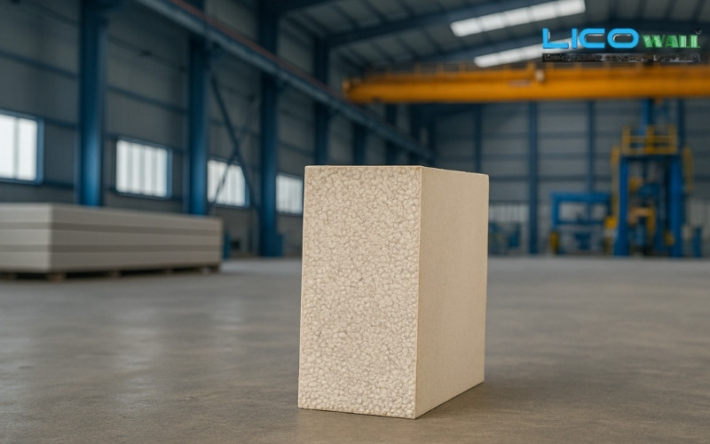 miếng bê tông nhẹ tại nhà xưởng