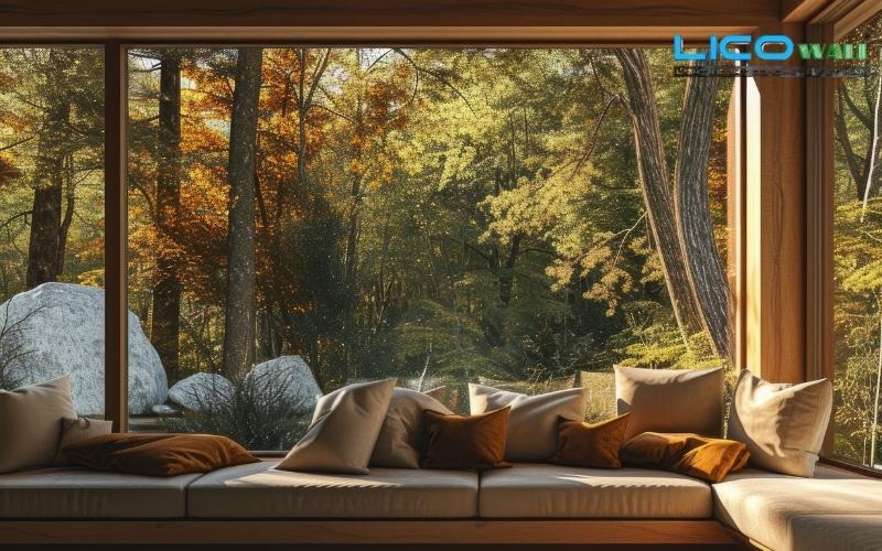 Thiết kế nhà sàn bê tông không gian mở với hệ cửa kính lớn