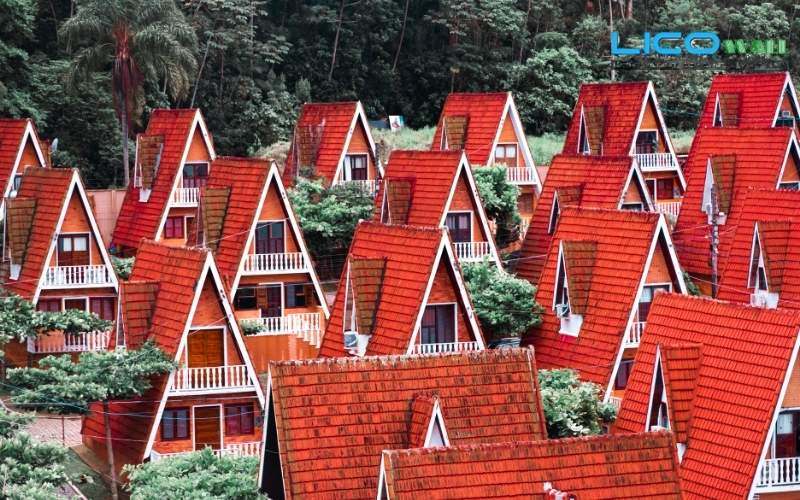 Nhà sàn bê tông tại các khu du lịch