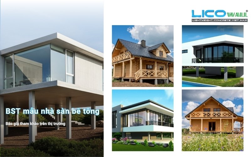 BST mẫu nhà sàn bê tông & báo giá