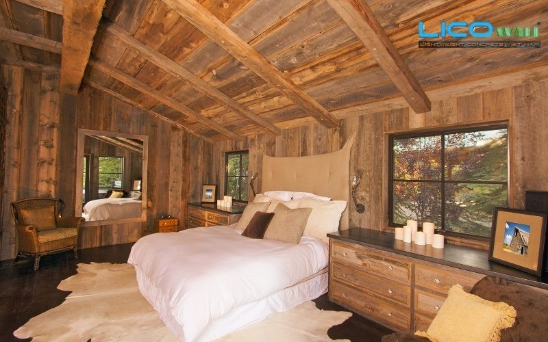 Mẫu nhà sàn bê tông 1 tầng - decor bên trong