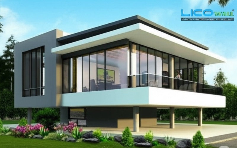 Mẫu nhà sàn bê tông phong cách resort – Sang trọng và thư giãn