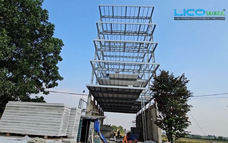 Nhà khung thép giúp thời gian thi công nhanh chóng