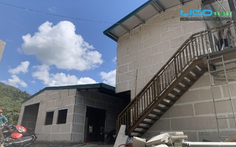 Nhà khung thép 1 tầng mái bằng