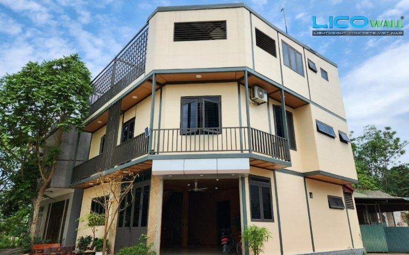 Căn nhà được xây dựng với bê tông nhẹ EPS