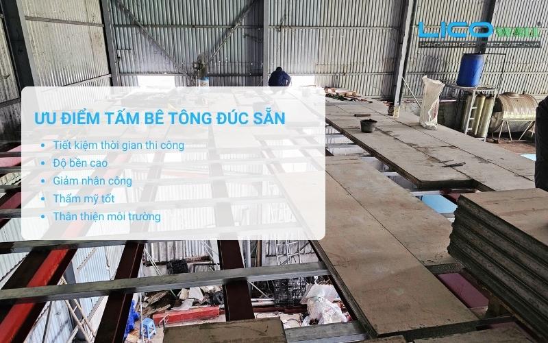 Ưu điểm của tấm bê tông đúc sẵn