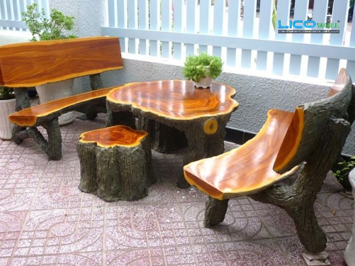 Bàn Xi Măng Giả Gỗ - 3