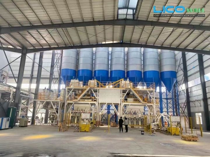 Cấu tạo hệ thống dây chuyền sản xuất vữa khô