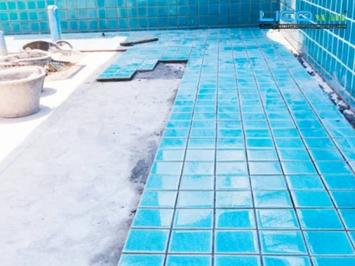 Định mức keo dán gạch ở hồ bơi