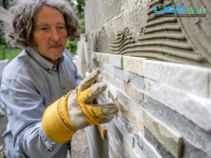 Sử dụng keo dán gạch ốp tường 