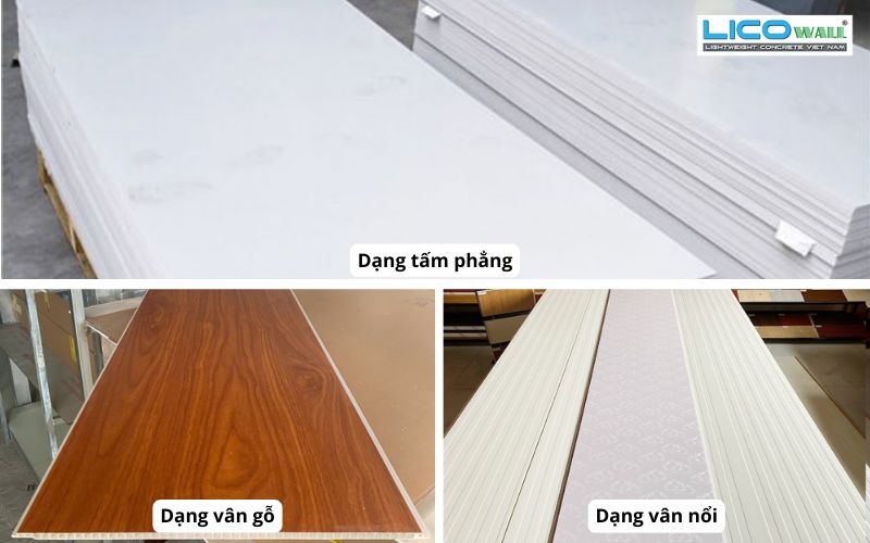 Ốp nhựa nano phân loại theo kiểu dáng