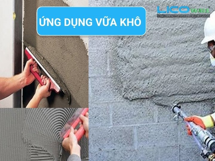 Ứng dụng vữa khô