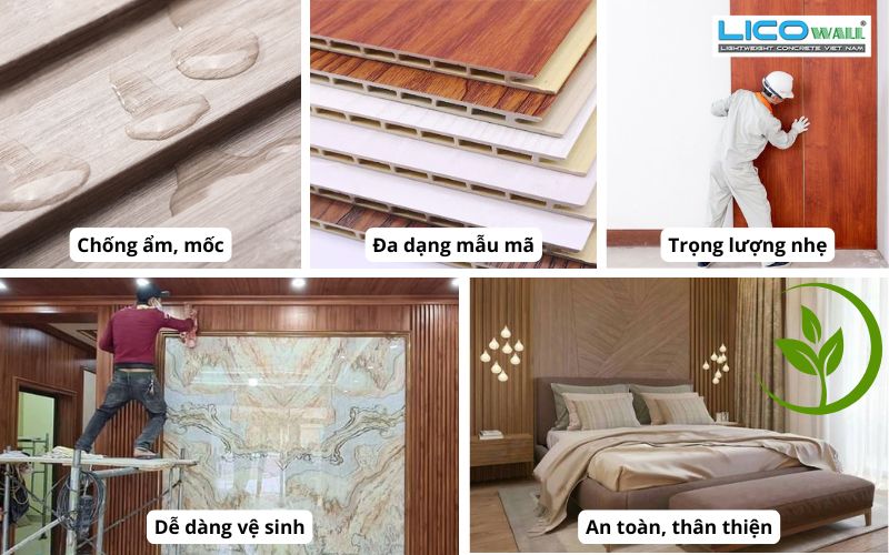 Điểm nổi bật của ốp tường nhựa nano phòng ngủ