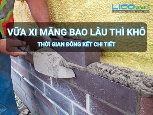 Vữa xi măng bao lâu thì khô